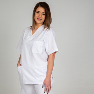 Blusa Sanitario Unisex Pico Sarga "RED LINE"