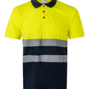 Polo bicolor manga corta