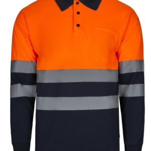 Polo bicolor manga larga