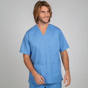 Blusa sanitario unisex pico sarga colores básicos