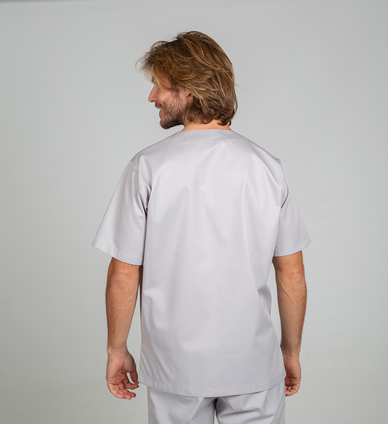 Blusa sanitaria Unisex pico sarga - Imagen 25