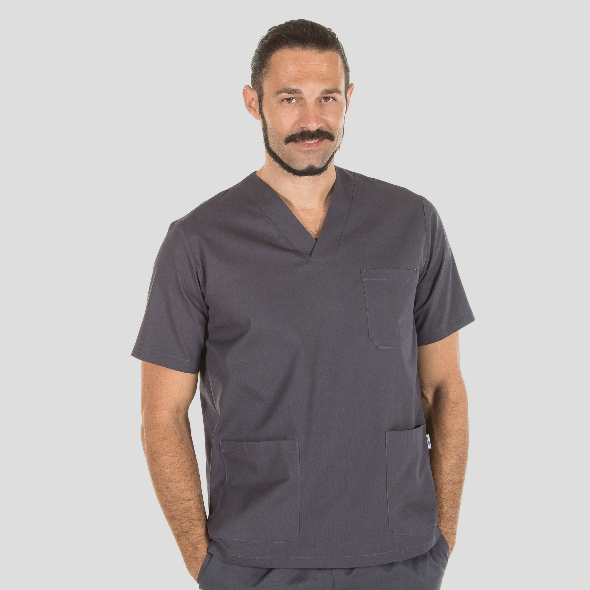 Blusa sanitaria Unisex pico sarga - Imagen 5
