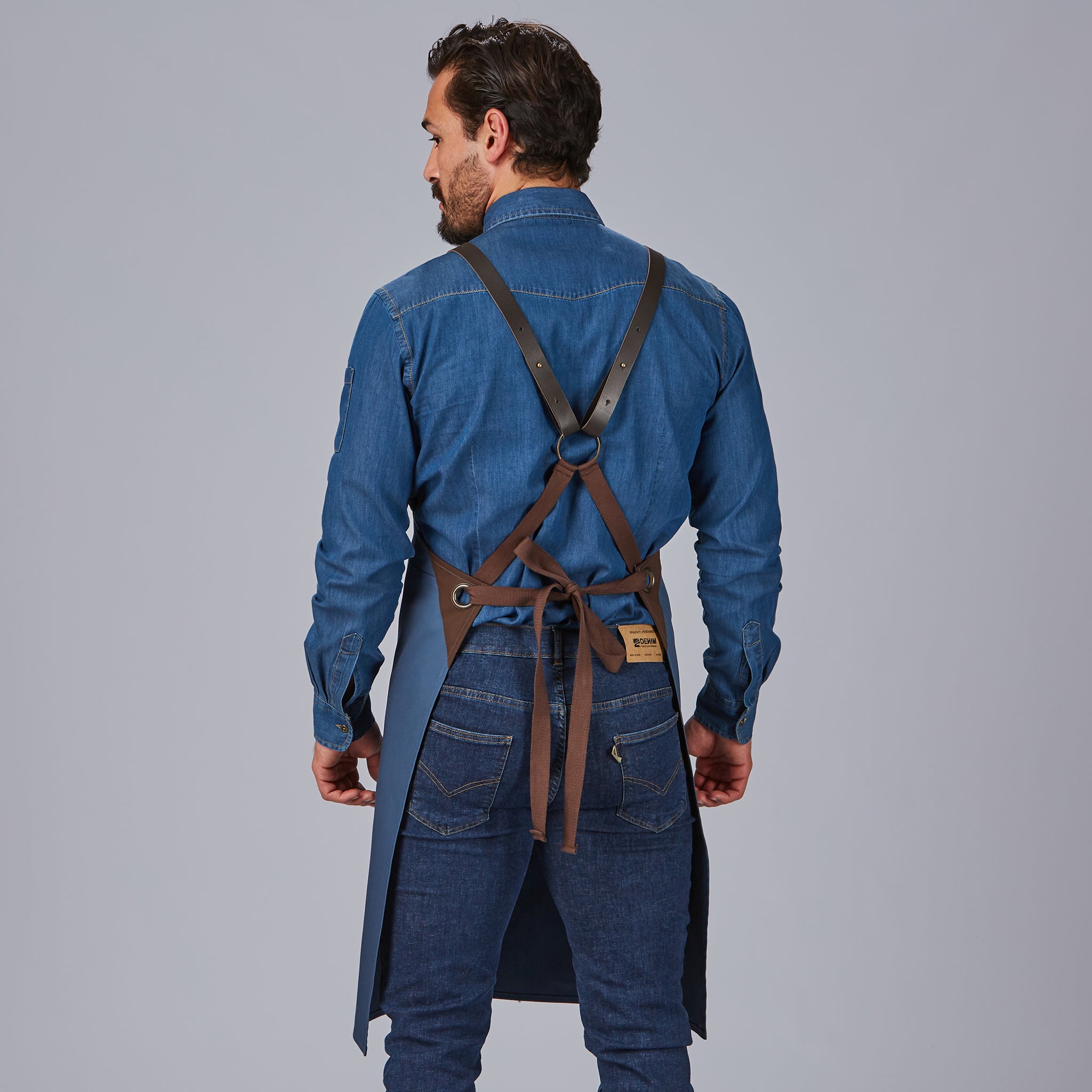 Delantal peto herrajes en piel 88X74 cm - Imagen 7