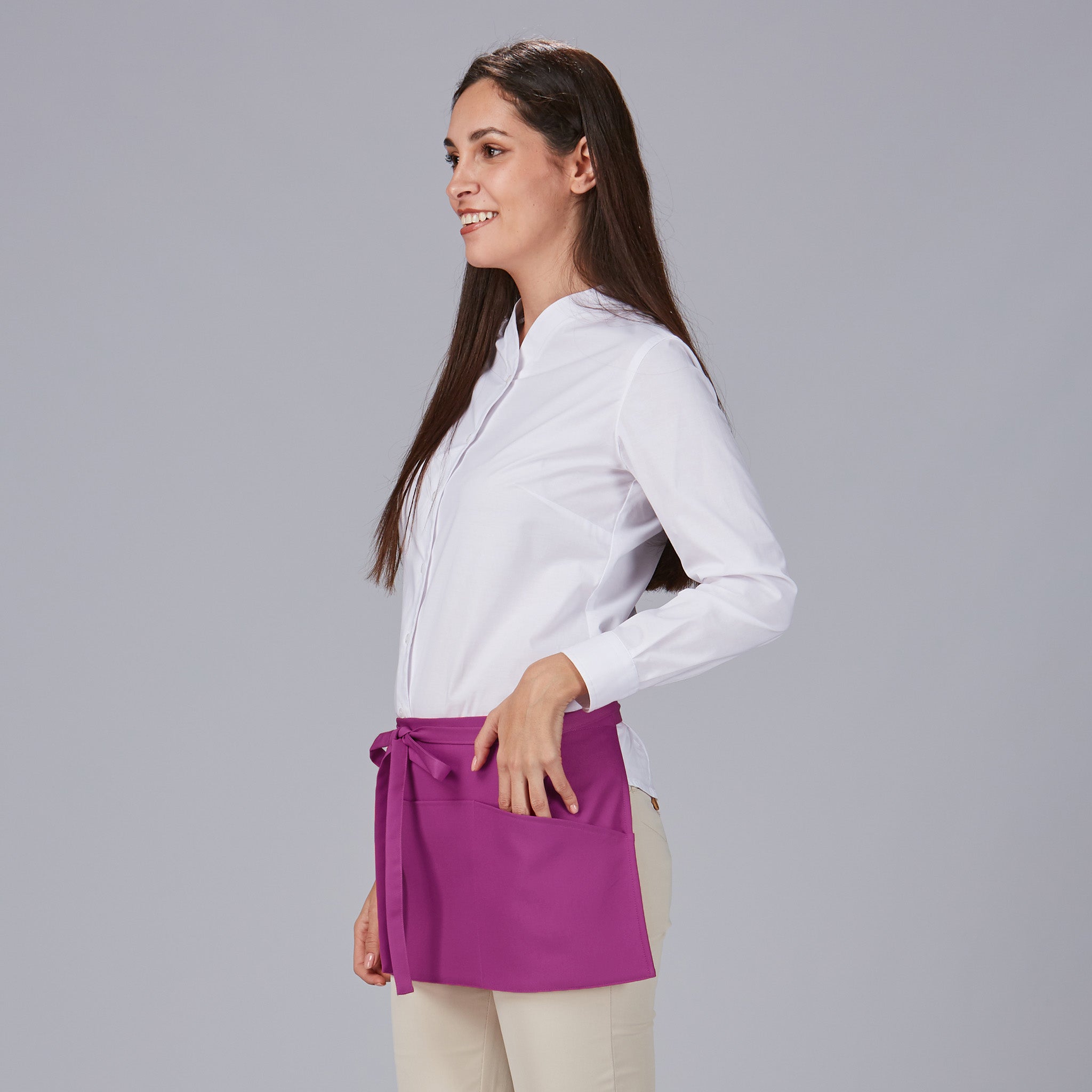 Delantal sin peto corto bolsillo 30x60 cm - Imagen 57