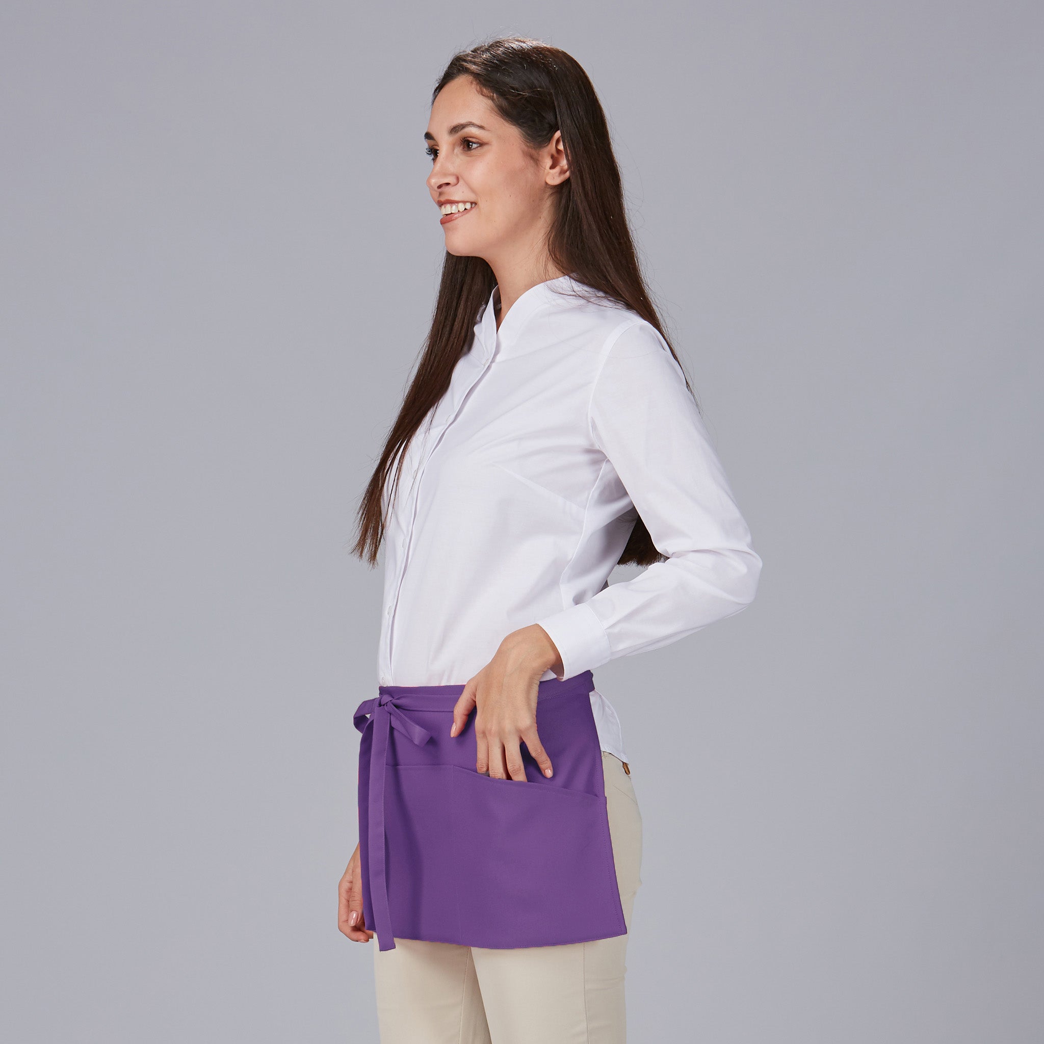 Delantal sin peto corto bolsillo 30x60 cm - Imagen 42