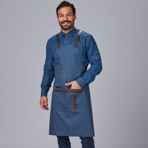 Delantal peto herrajes en piel 88x74 cm