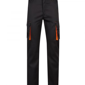 Pantalón stretch bicolor multibolsillos