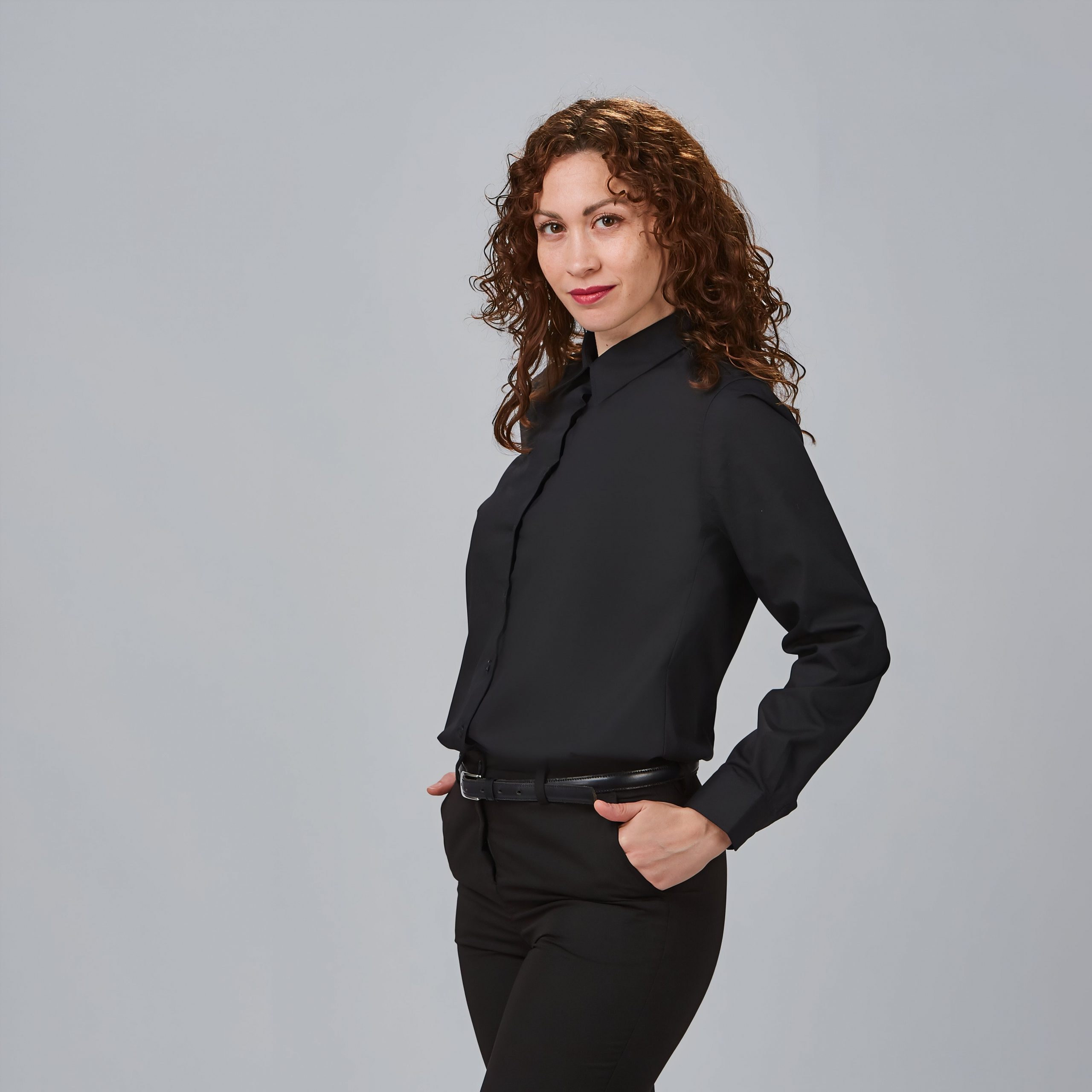 Camisa mujer manga larga popelín