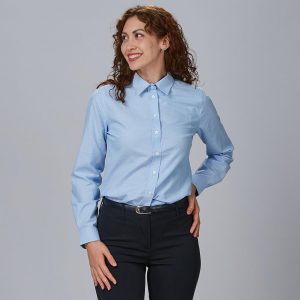 Camisa manga larga semi ajustada Oxford