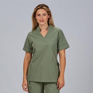 Blusa cerrada bolsillos m/c May