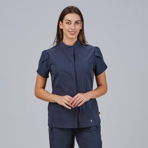 Blusa botón oculto m/c Lina